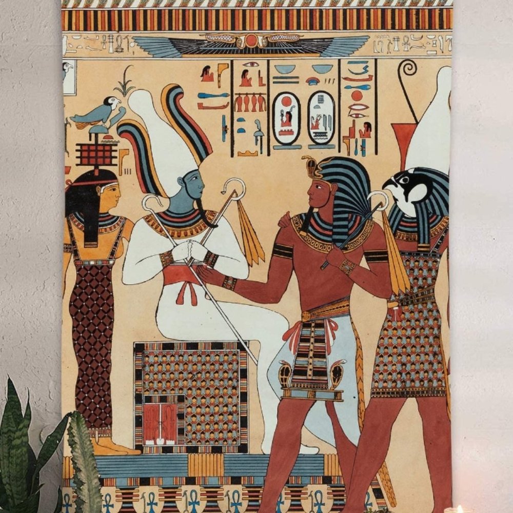 40"W x 60"L Ancient Egypt Window Curtain